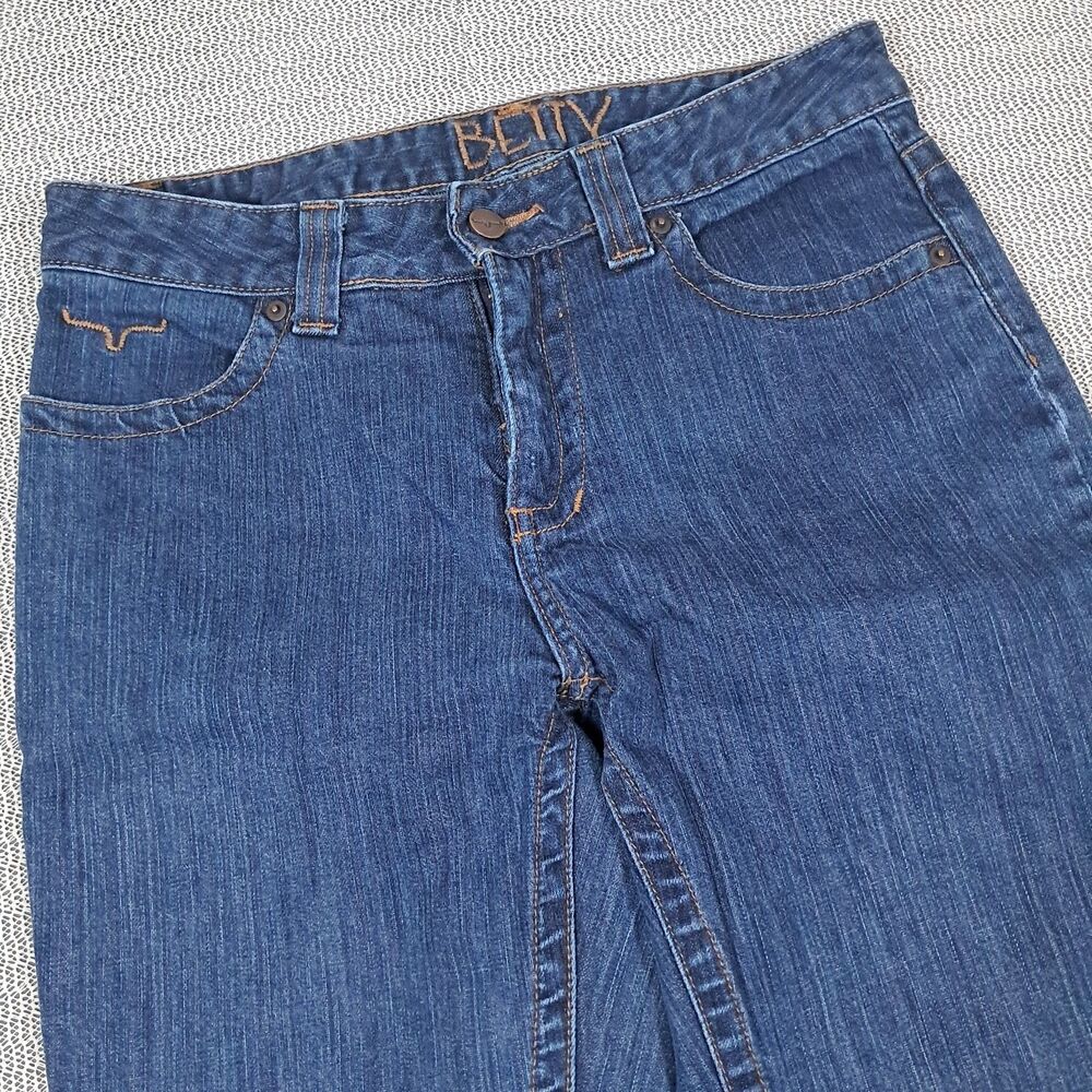 Kimes Ranch Betty Women’s Jeans Size 8/34 Dark Wash Stretch Made USA Denim